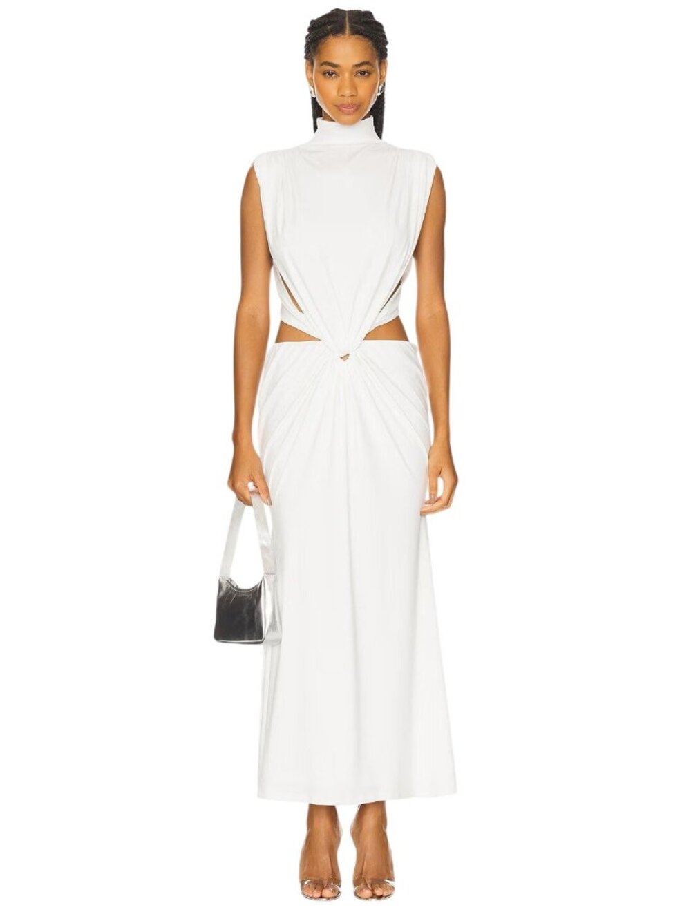 GUIZIO Shyla Dress in Ivory Medium New Womens Maxi Gown